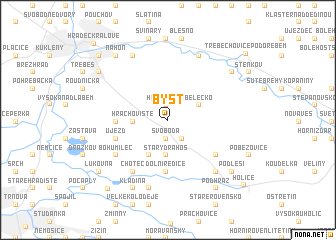 map of Býšť