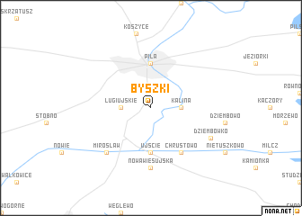 map of Byszki