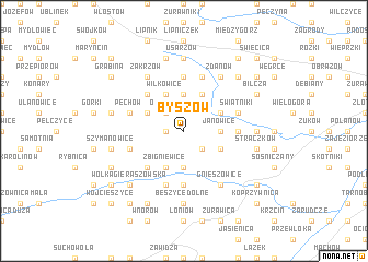 map of Byszów