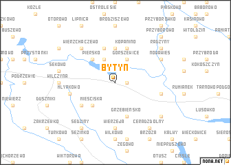 map of Bytyń