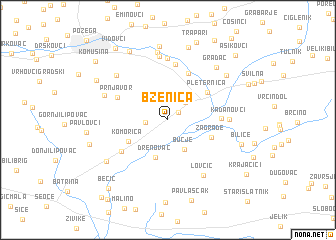 map of Bzenica