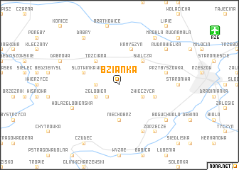 map of Bzianka