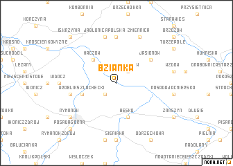 map of Bzianka