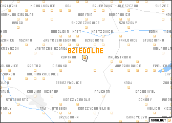 map of Bzie Dolne