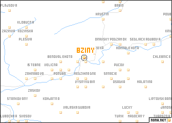 map of Bziny