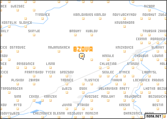 map of Bzová