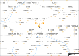 map of Bzová