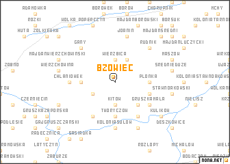 map of Bzowiec