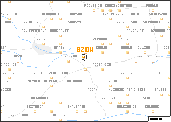 map of Bzów