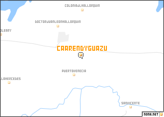 map of Caarendy Guazú