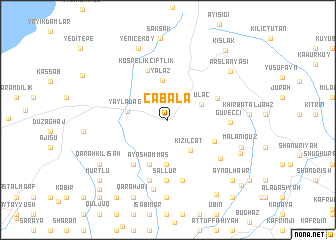 map of Çabala