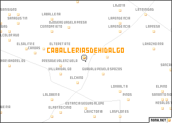 map of Caballerias de Hidalgo