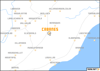 map of Cabanes