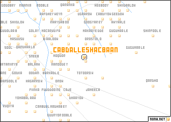 map of Cabdalle Shacbaan