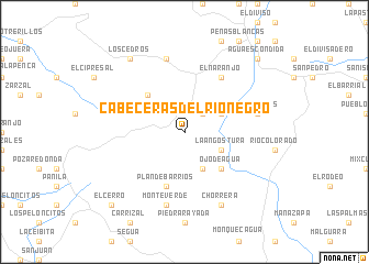map of Cabeceras del Río Negro