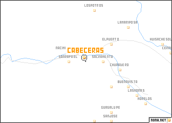 map of Cabeceras