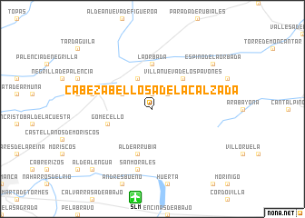 map of Cabezabellosa de la Calzada