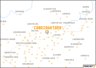 map of Cabeza de Toro