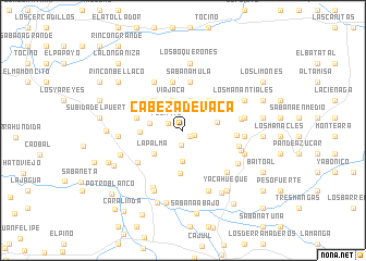 map of Cabeza de Vaca