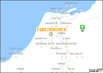 map of Cabeza de Vaca