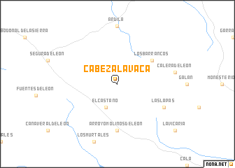 map of Cabeza la Vaca