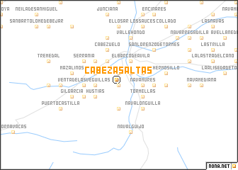 map of Cabezas Altas