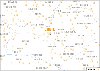 map of Čabić