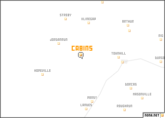 map of Cabins