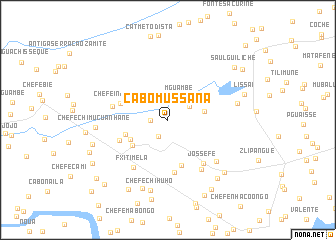 map of Cabo Mussana