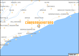 map of Cabrera de Mataró