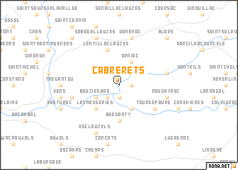 map of Cabrerets