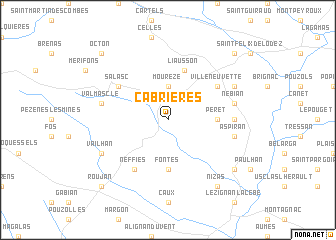 map of Cabrières