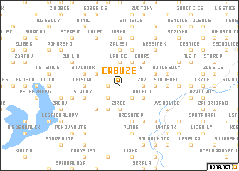 map of Čábuze