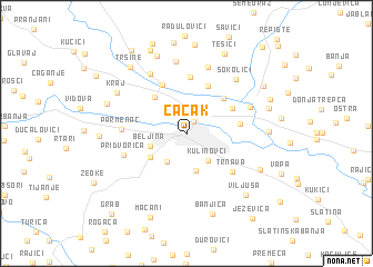 map of Čačak