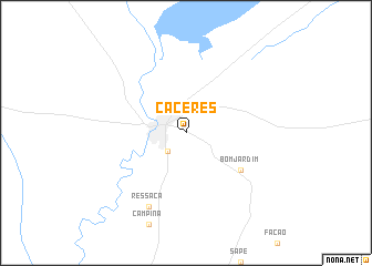 map of Cáceres