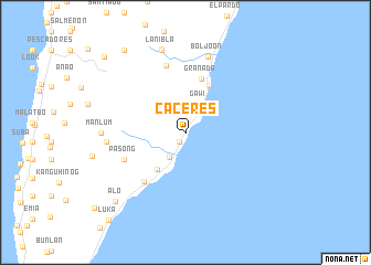 map of Caceres