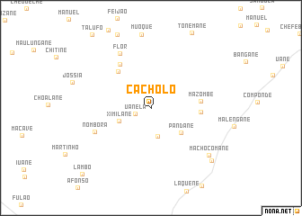 map of Cacholo