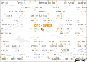 map of Čachovice