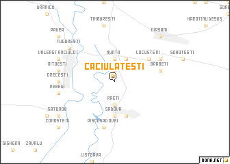 map of Căciulăteşti