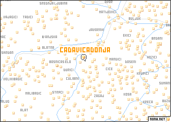 map of Čađavica Donja