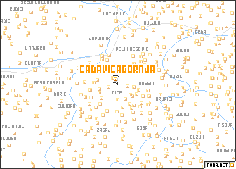 map of Čađavica Gornja