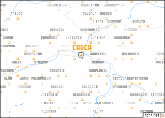 map of Čadca