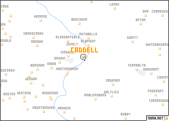 map of Caddell