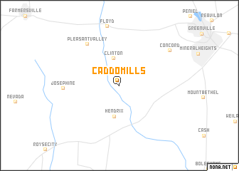 map of Caddo Mills