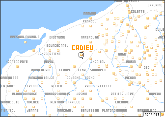 map of Cadieu