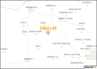 map of Cadillac