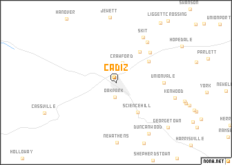 map of Cadiz