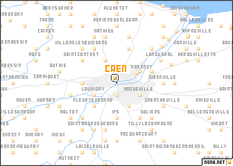 map of Caen