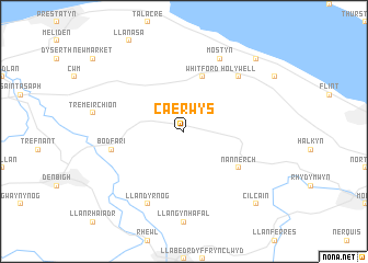 map of Caerwys