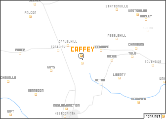 map of Caffey